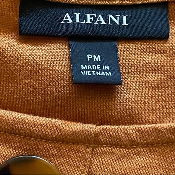 ALFANI Women's Flutter Scoop Neck Blouse Shirt Top Size PM b27 - Picture 2 of 5